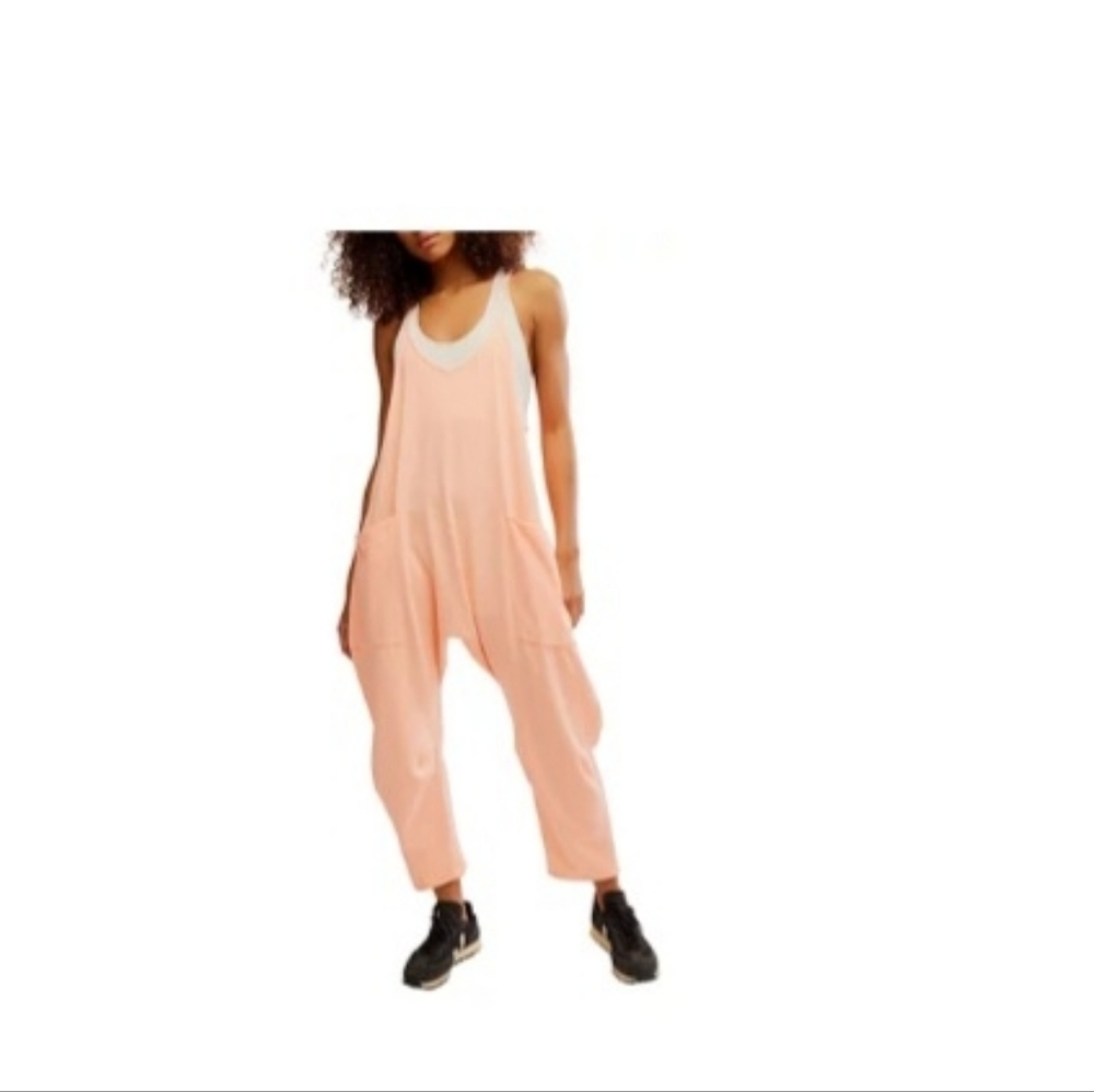 FP Movement Hot Shot Onesie Pastel Peach Womens